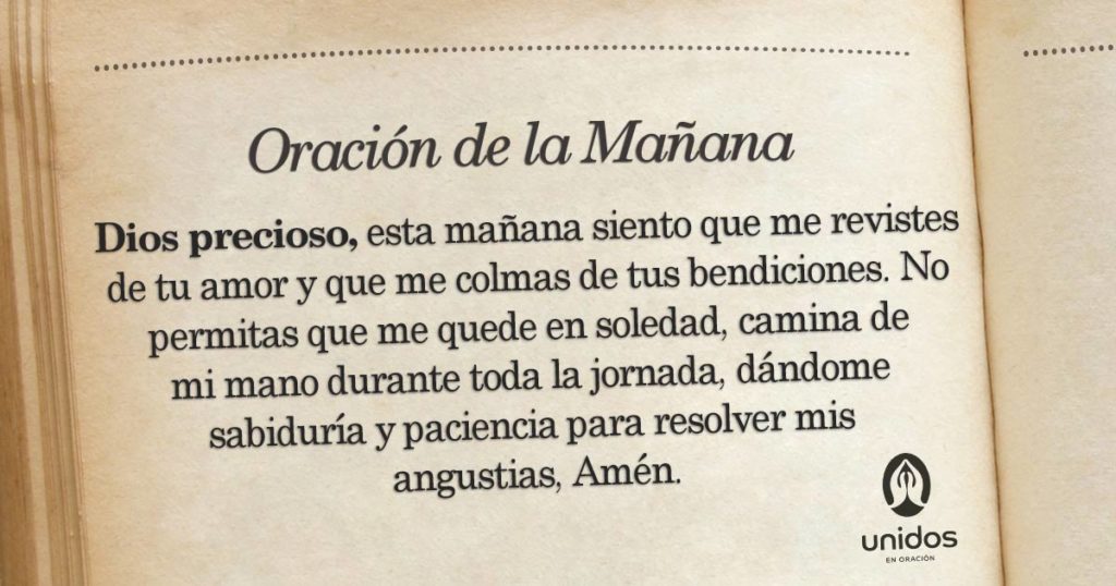 Oración de la mañana para el 28 de Abril