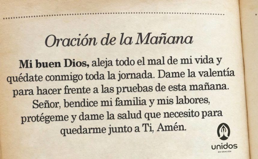 Oración de la mañana para el 29 de Abril