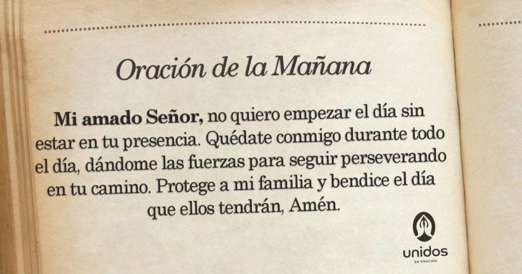 Oración de la mañana para el 29 de Mayo