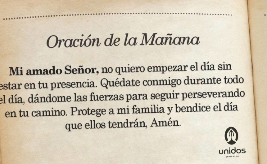 Oración de la mañana para el 29 de Mayo