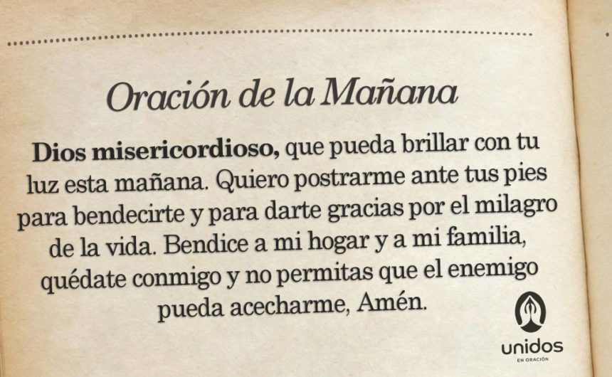 Oración de la mañana para el 30 de Abril