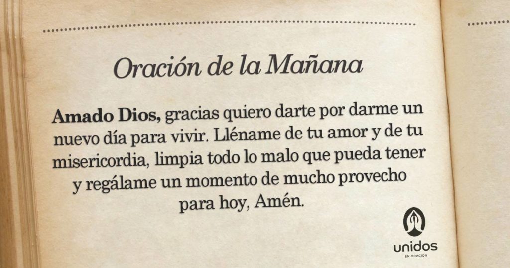 Oración de la mañana para el 31 de Mayo