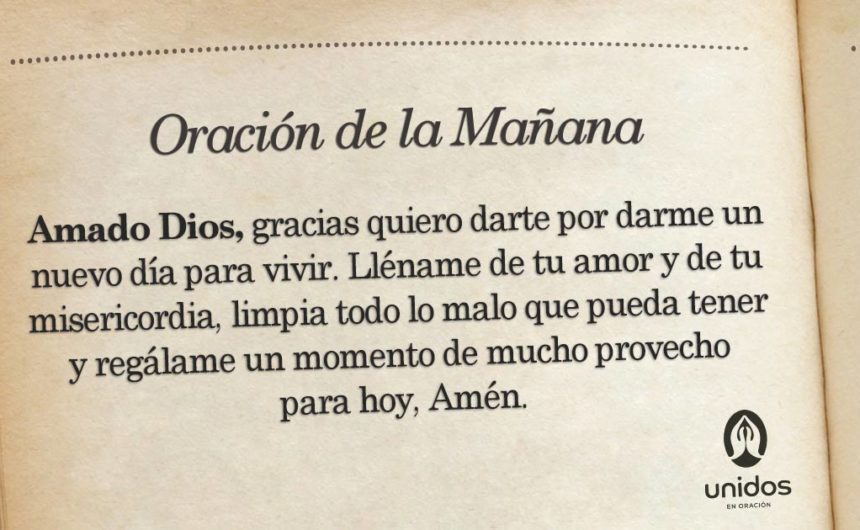 Oración de la mañana para el 31 de Mayo