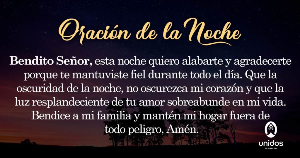 Oración de la noche para el 04 de Junio