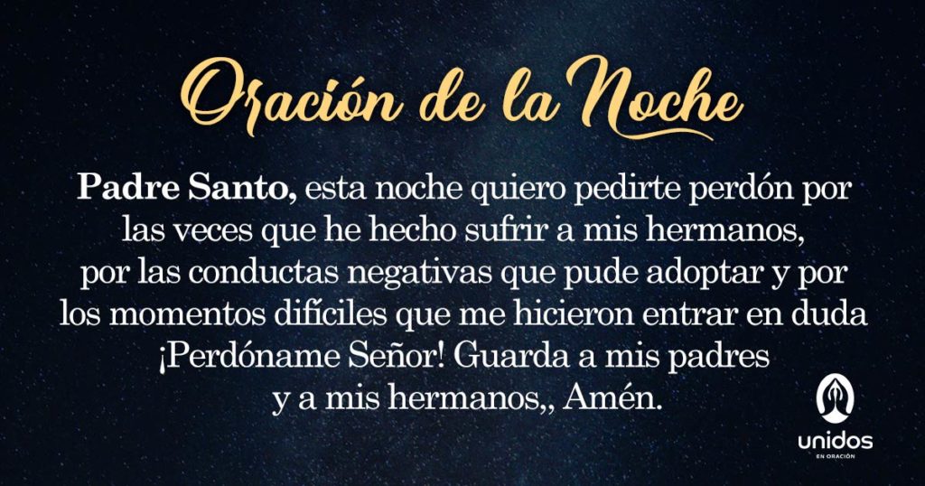 Oración de la noche para el 05 de Junio