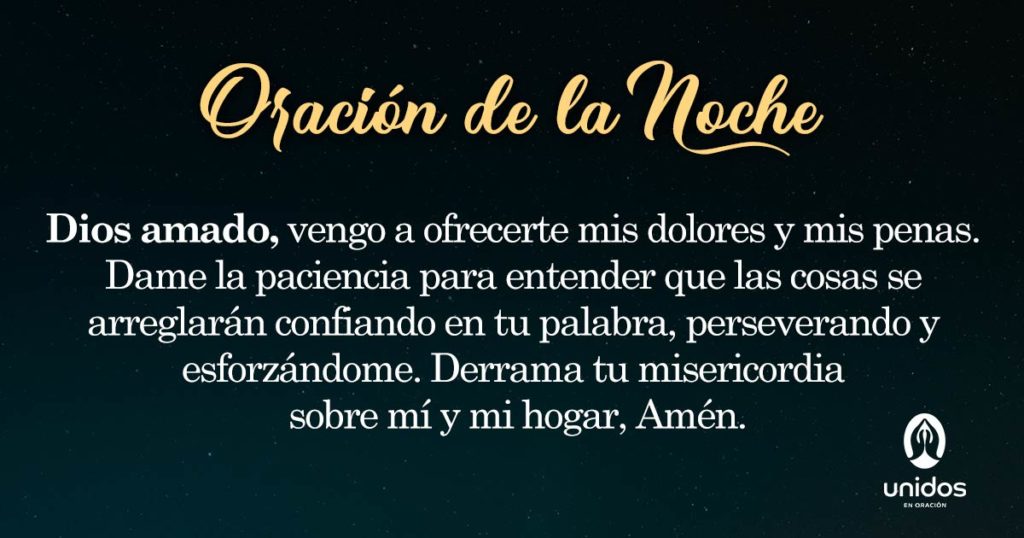 Oración de la noche para el 08 de Mayo