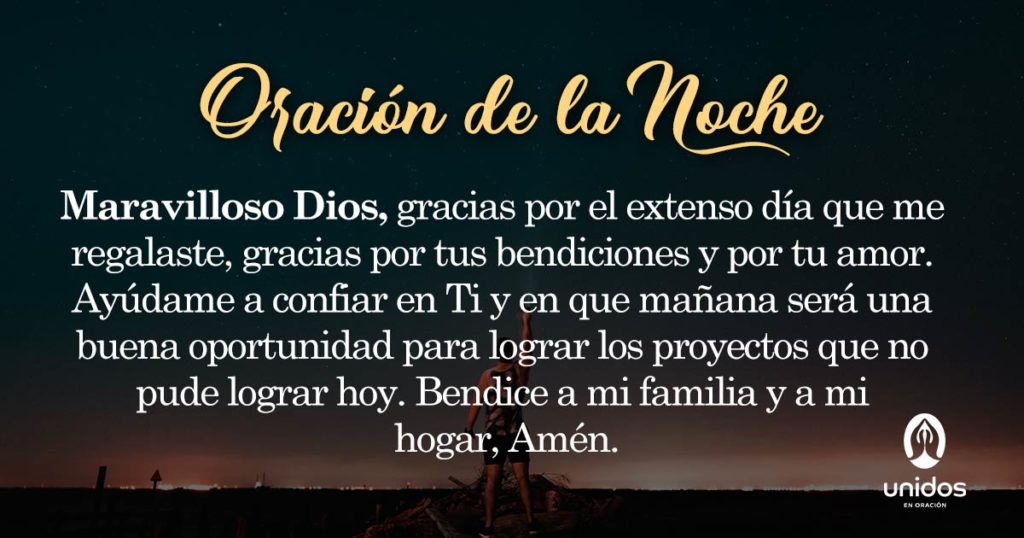 Oración de la noche para el 09 de Junio