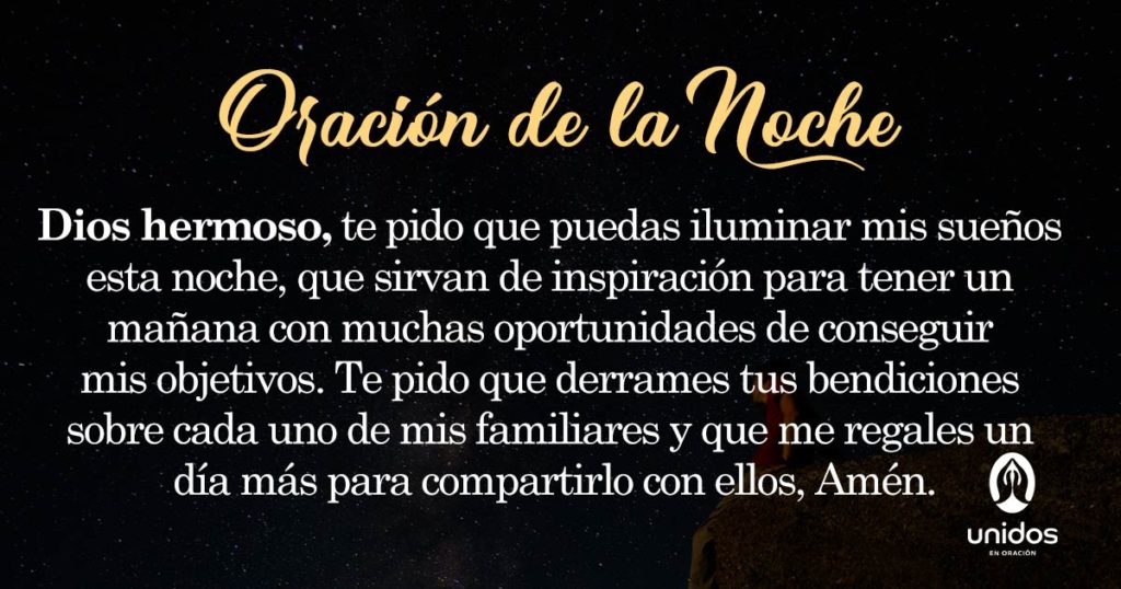 Oración de la noche para el 10 de Junio