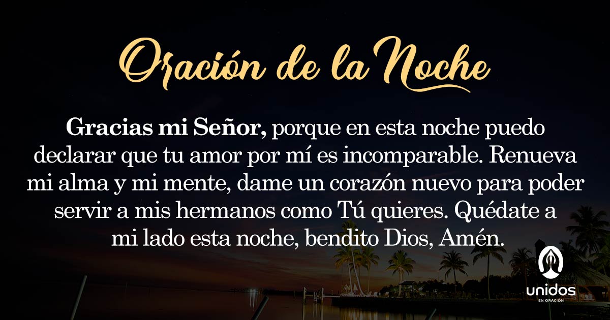 Oración de la noche para el 14 de Mayo