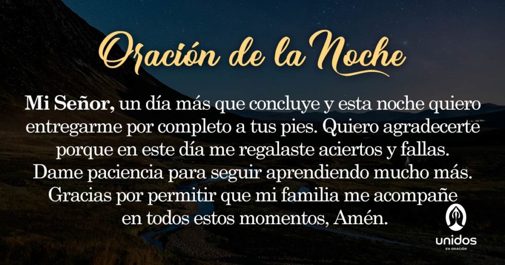 Oración de la noche para el 15 de Junio