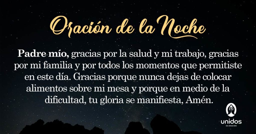 Oración de la noche para el 18 de Mayo