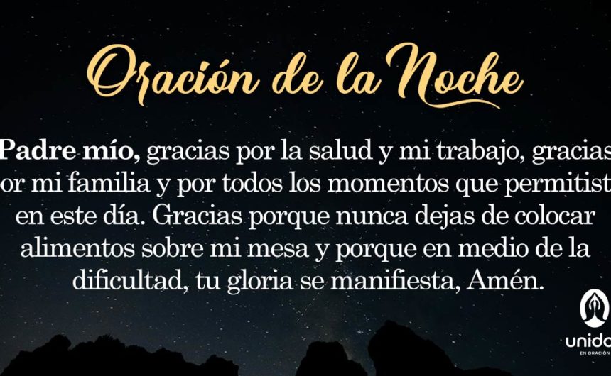 Oración de la noche para el 18 de Mayo