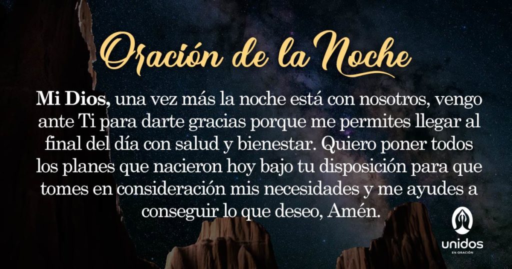 Oración de la noche para 22 de Abril