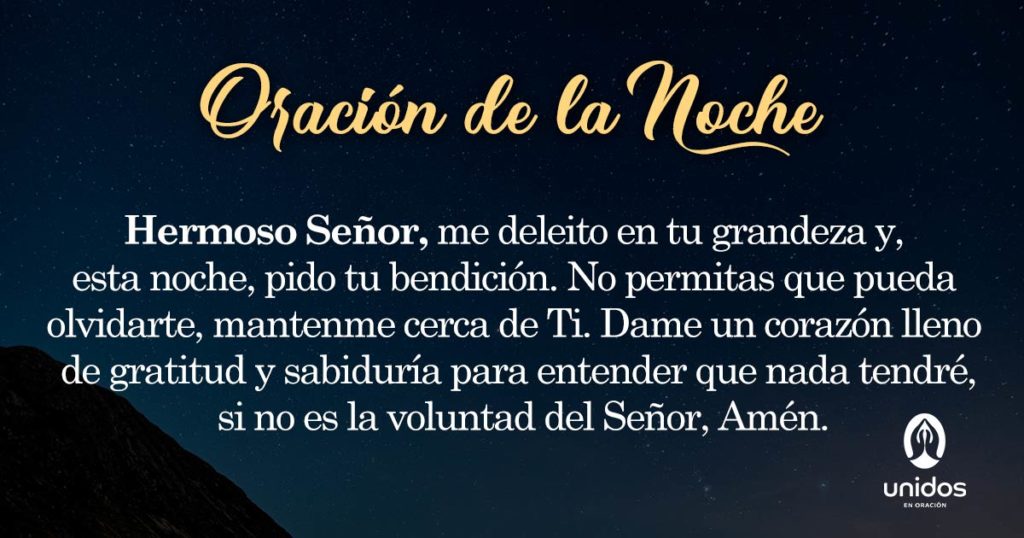 Oración de la noche para el 22 de Mayo