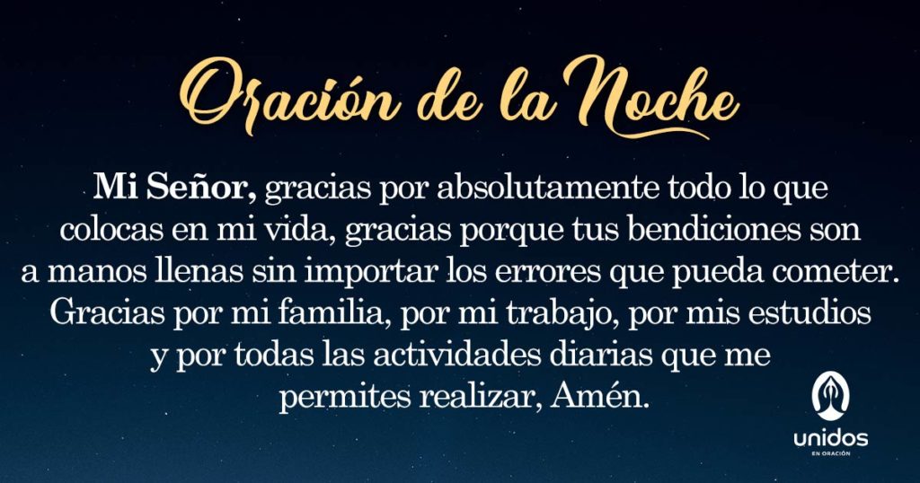 Oración de la noche para el 27 de Junio
