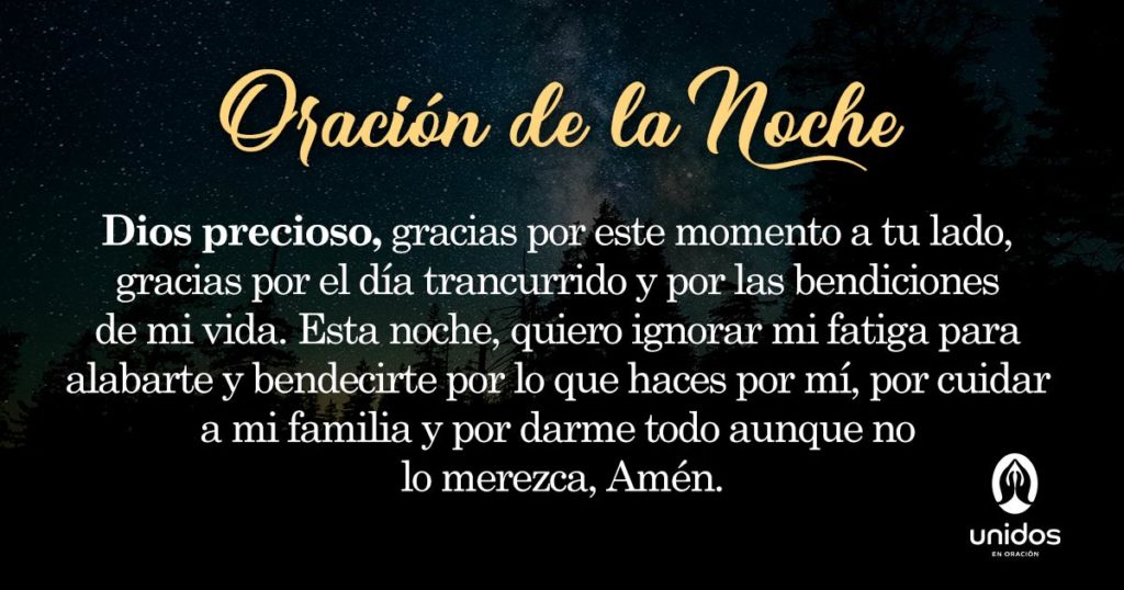Oración de la noche para el 29 de Abril