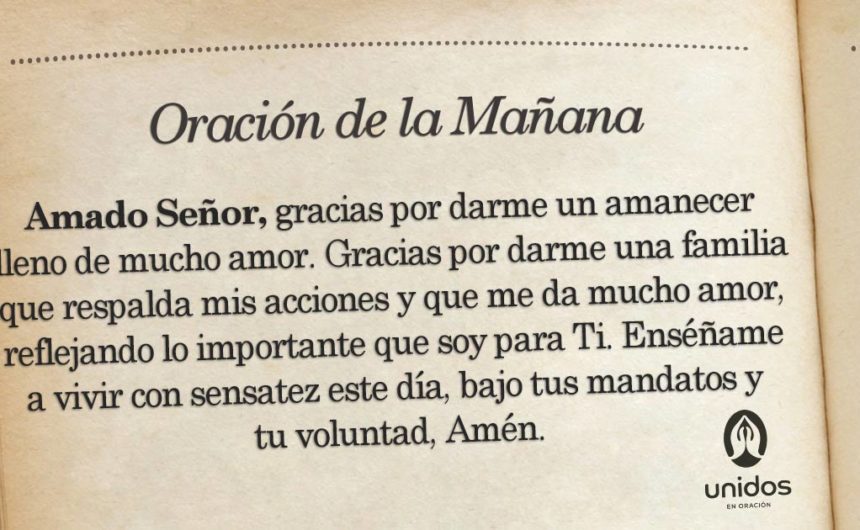 Oración de la mañana para el 23 de Julio