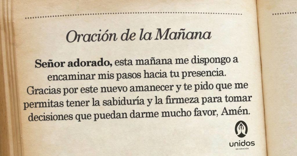 Oración de la mañana para el 24 de Julio