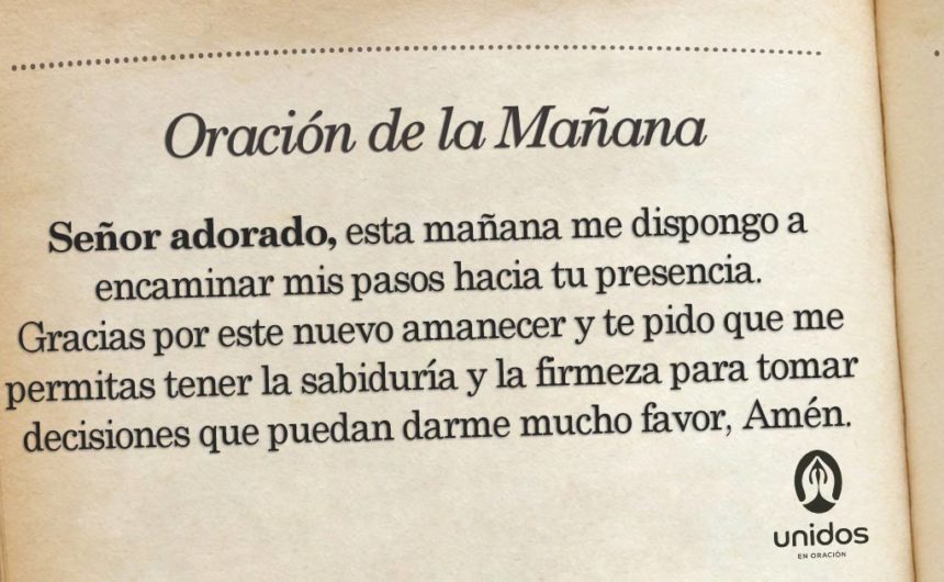 Oración de la mañana para el 24 de Julio
