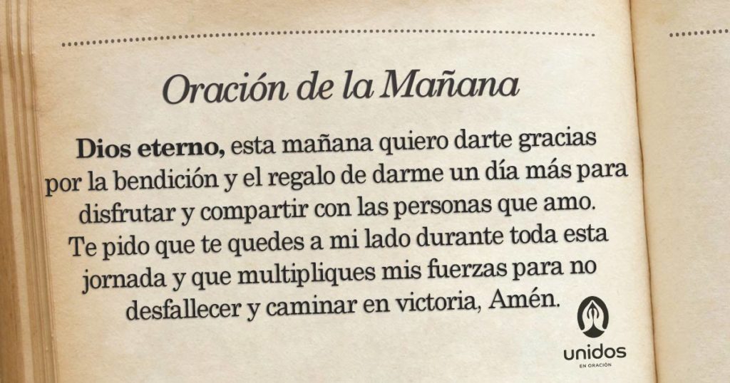 Oración de la mañana para el 25 de Julio