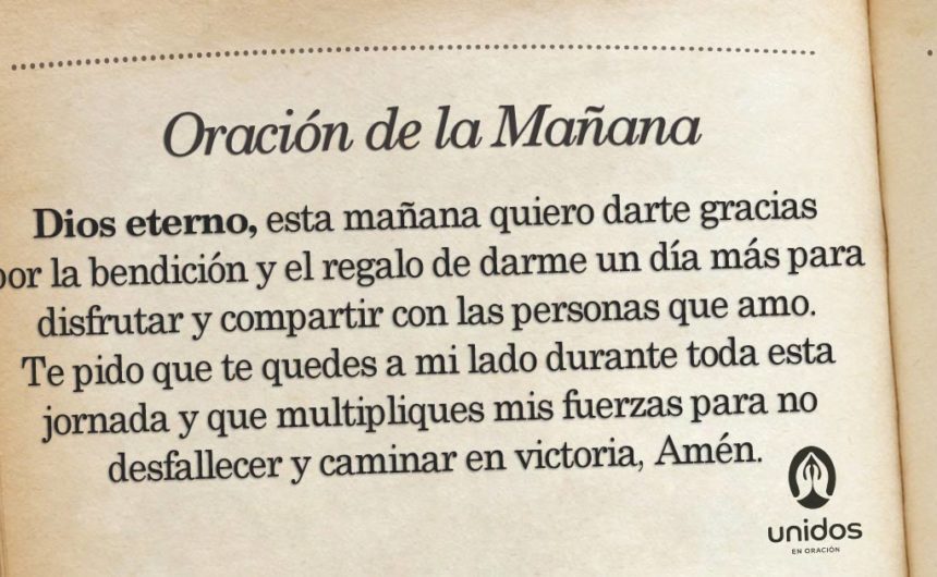 Oración de la mañana para el 25 de Julio
