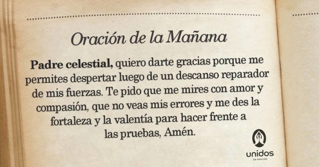 Oración de la mañana para el 26 de Julio