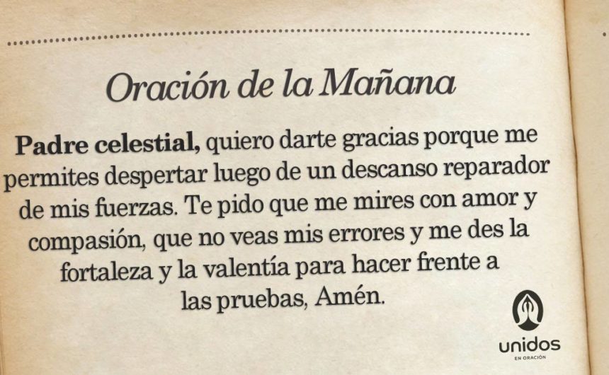 Oración de la mañana para el 26 de Julio