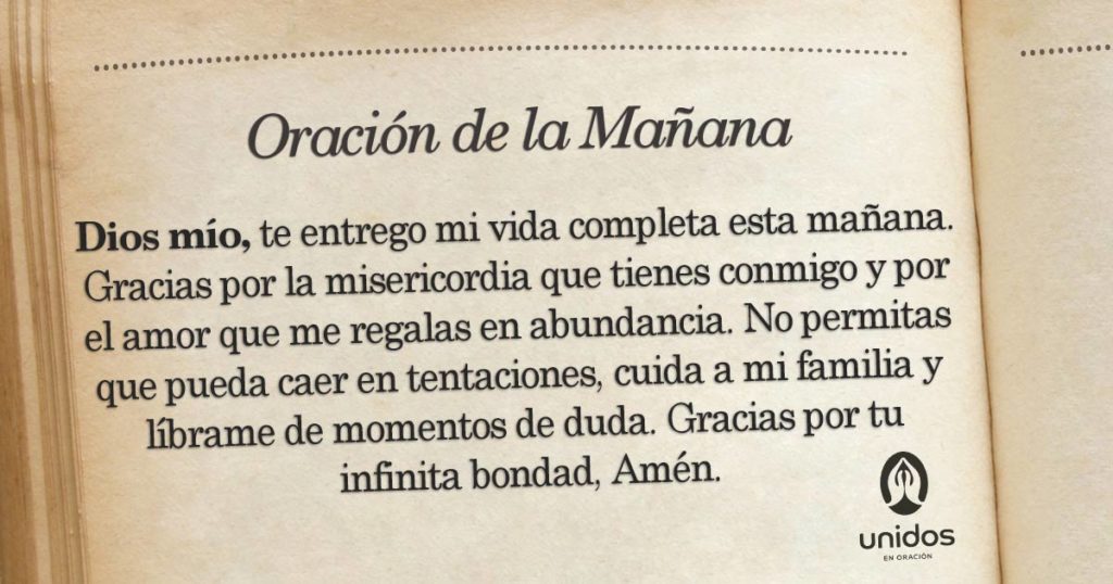 Oración de la mañana para el 27 de Julio
