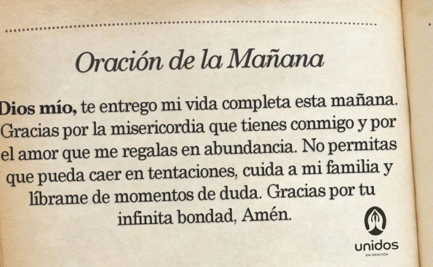 Oración de la mañana para el 27 de Julio