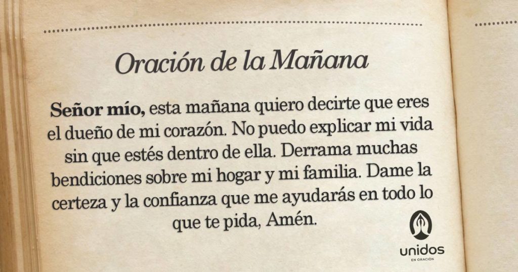 Oración de la mañana para el 28 de Julio