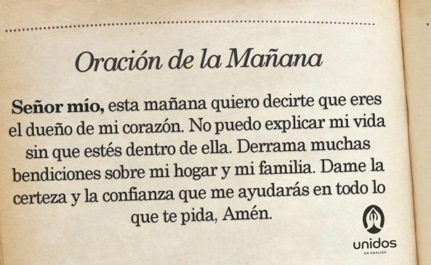 Oración de la mañana para el 28 de Julio