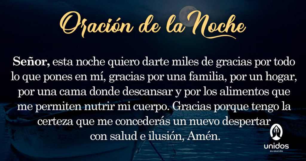 Oración de la noche para el 19 de Julio