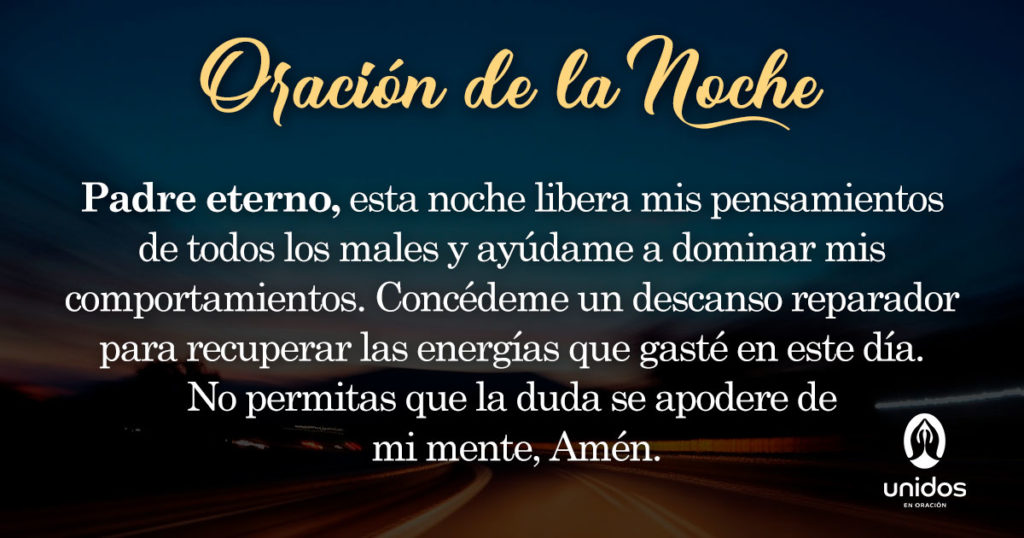 Oración de la noche para el 22 de Julio