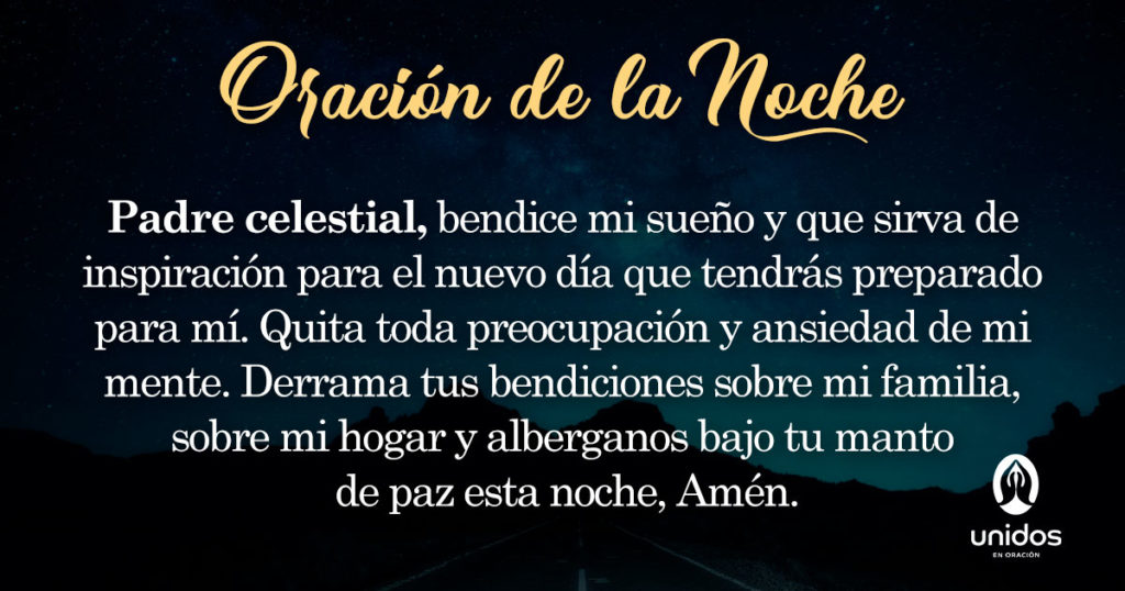 Oración de la noche para el 24 de Julio