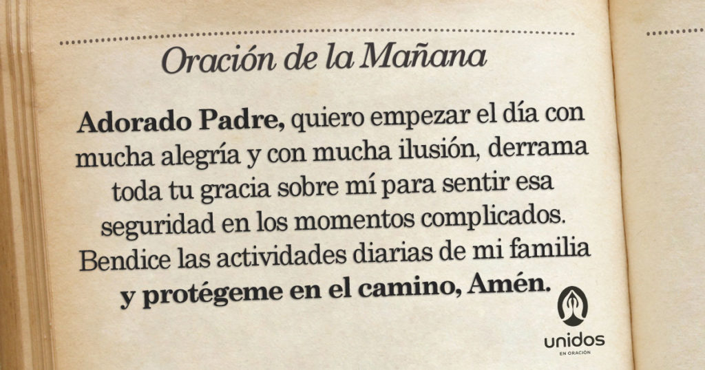 Oración de la mañana para el 2 de Agosto