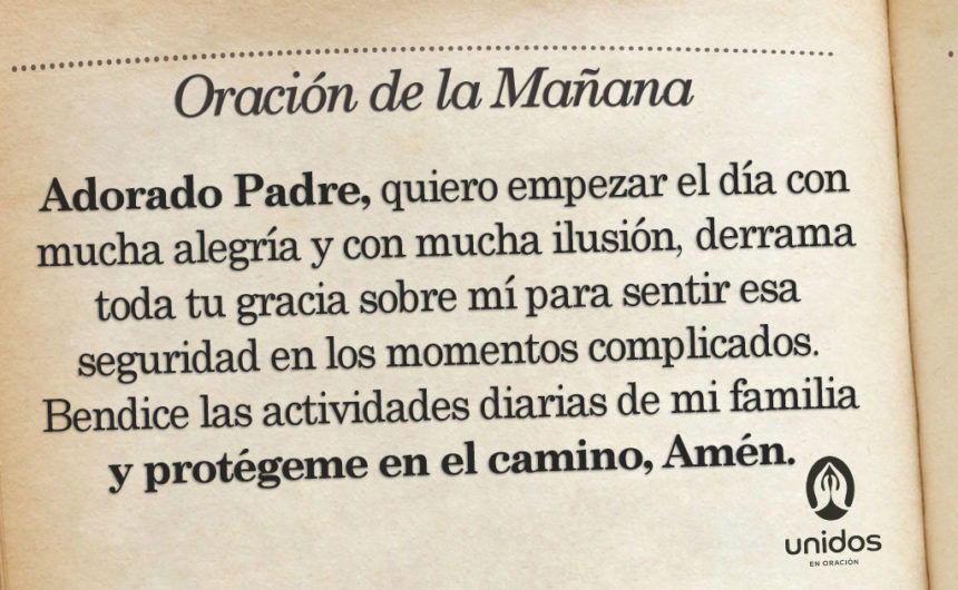 Oración de la mañana para el 2 de Agosto