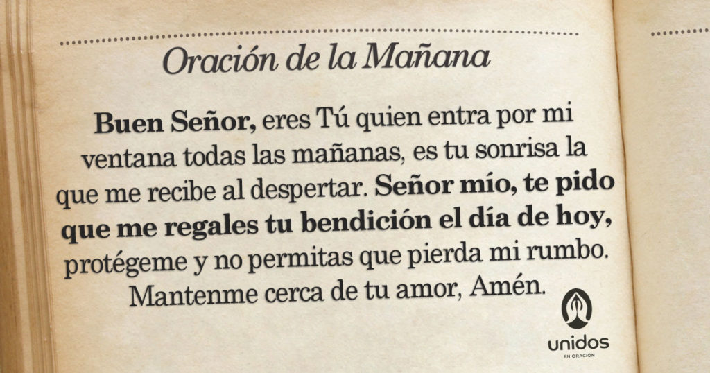 Oración de la mañana para el 3 de Agosto