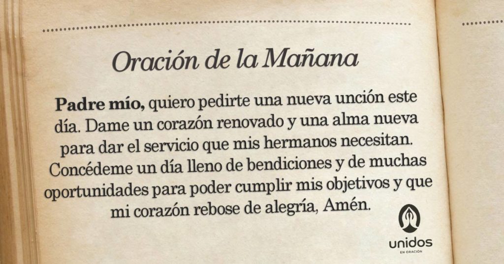 Oración de la mañana para el 04 de Julio