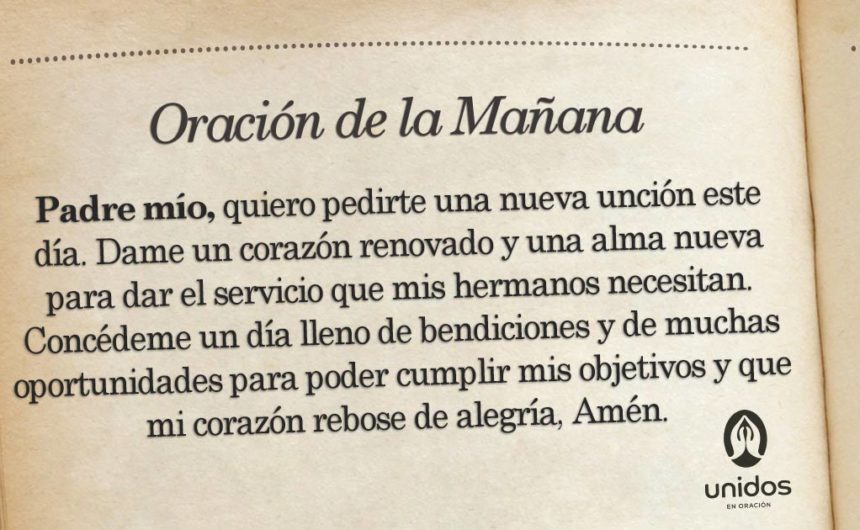Oración de la mañana para el 04 de Julio