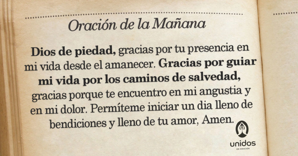 Oración de la mañana para el 4 de Agosto