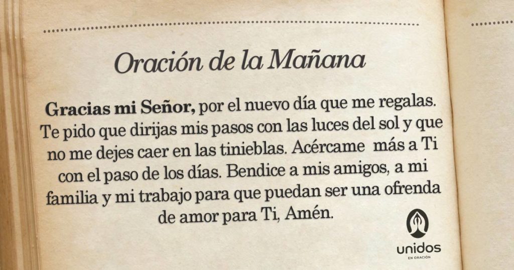 Oración de la mañana para el 06 de Julio