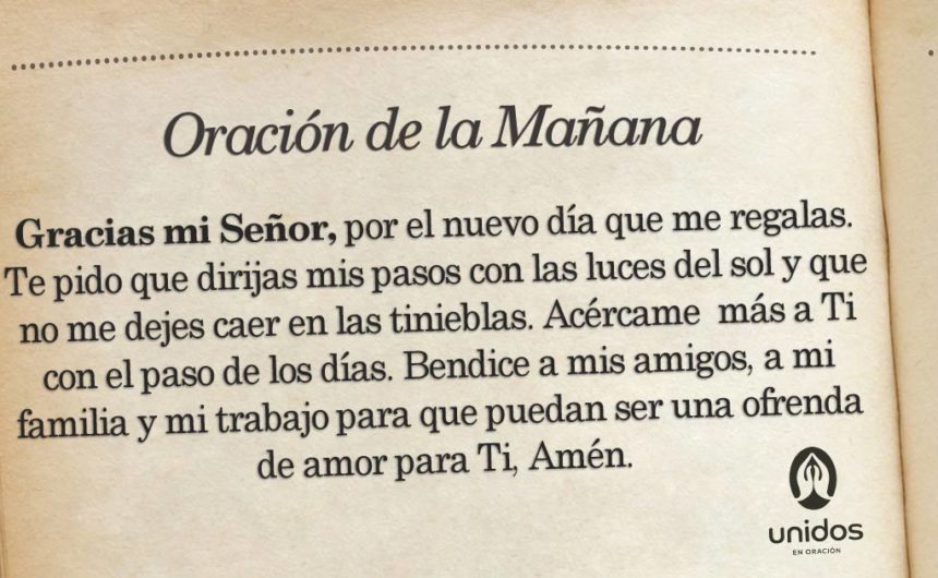 Oración de la mañana para el 06 de Julio