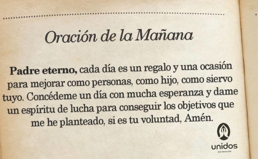 Oración de la mañana para el 07 de Julio