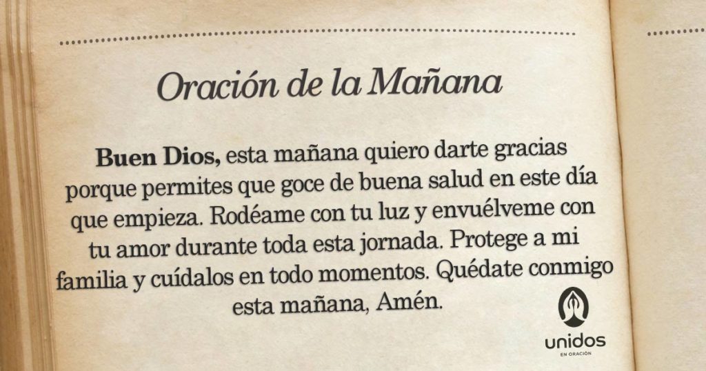 Oración de la mañana para el 08 de Julio