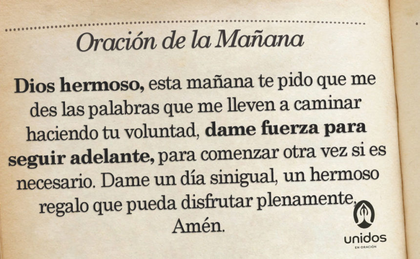 Oración de la mañana para el 9 de Agosto