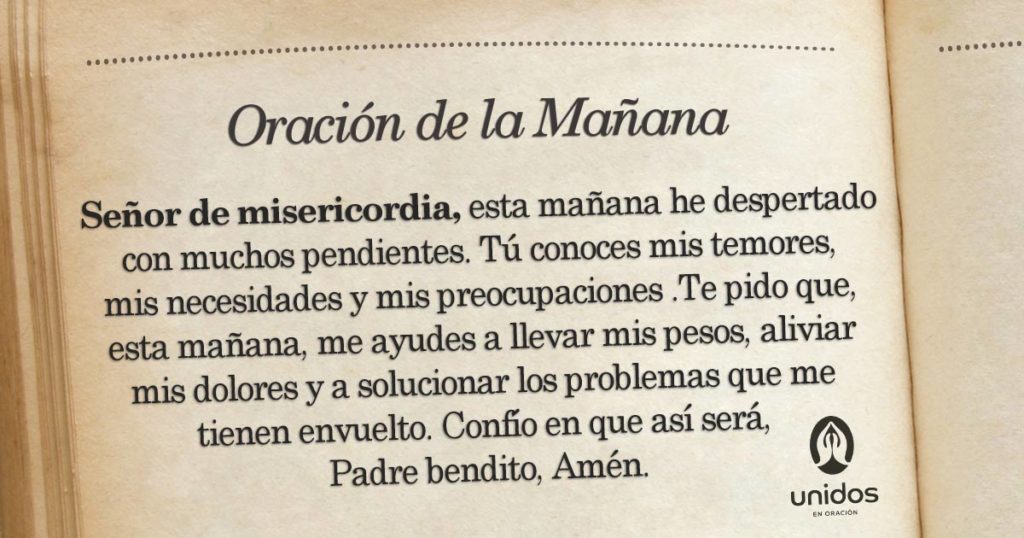 Oración de la mañana para el 10 de Julio