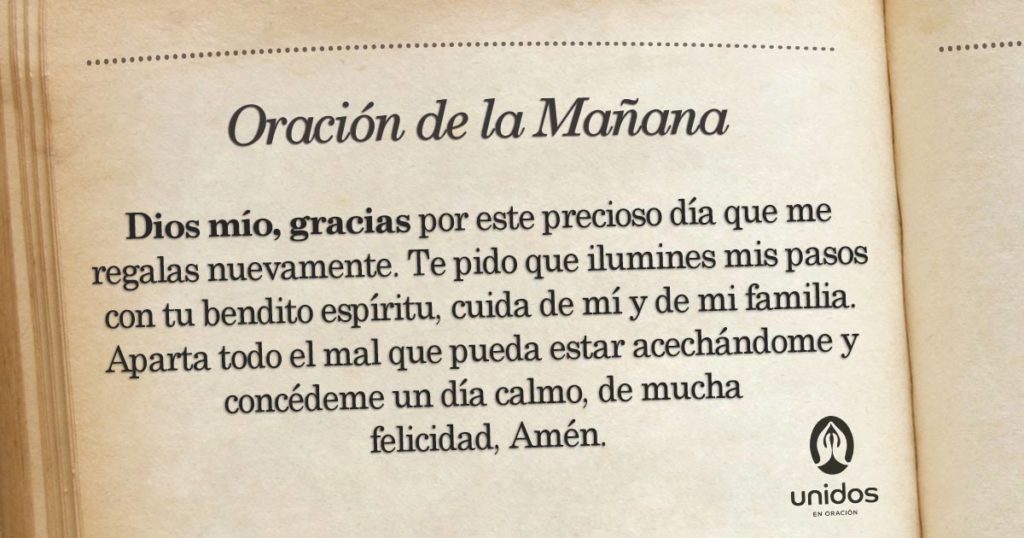 Oración de la mañana para el 11 de Julio