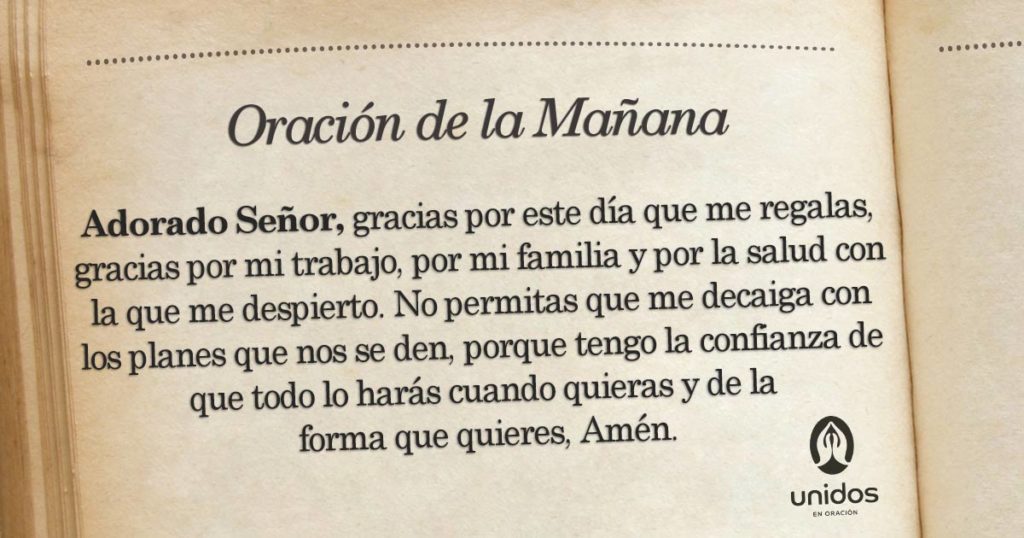 Oración de la mañana para el 13 de Julio
