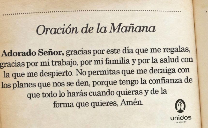 Oración de la mañana para el 13 de Julio
