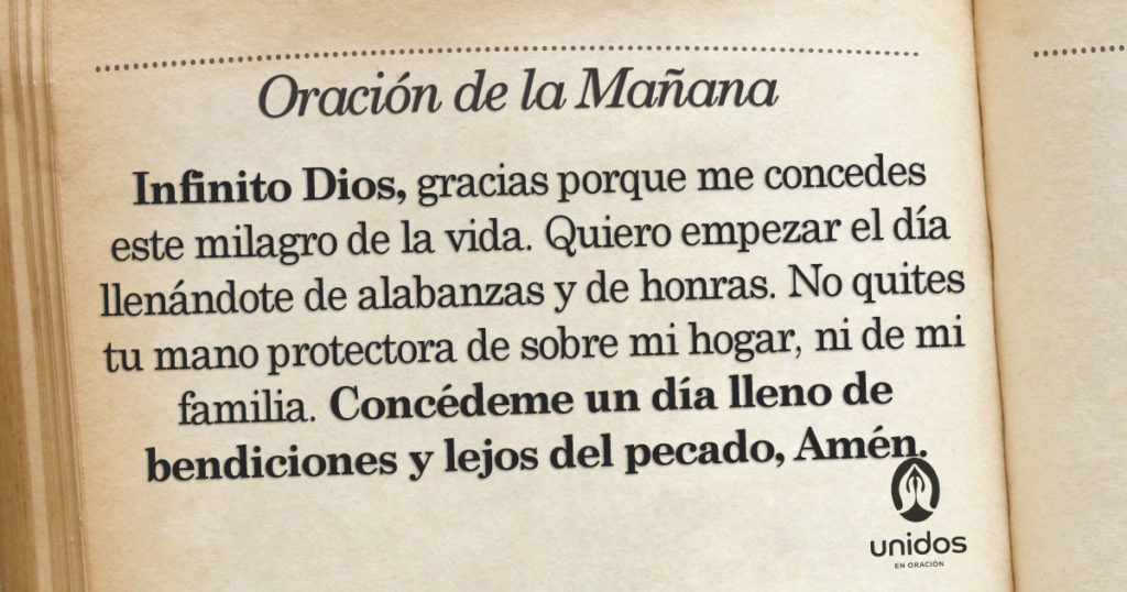 Oración de la mañana para el 13 de Agosto